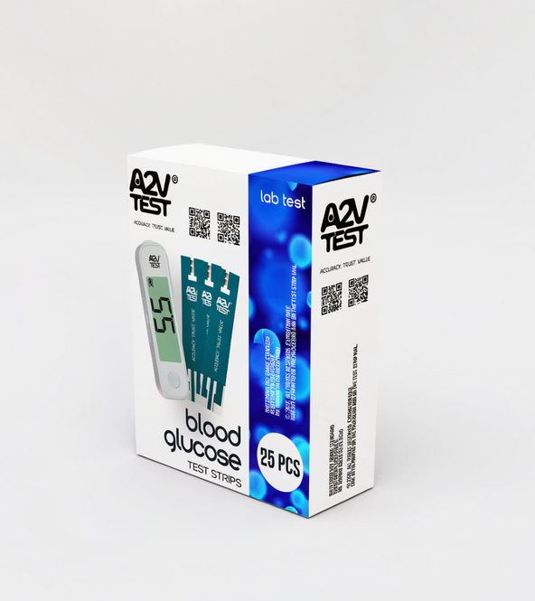 A2V TEST GLUCOMETER + 25 test strips