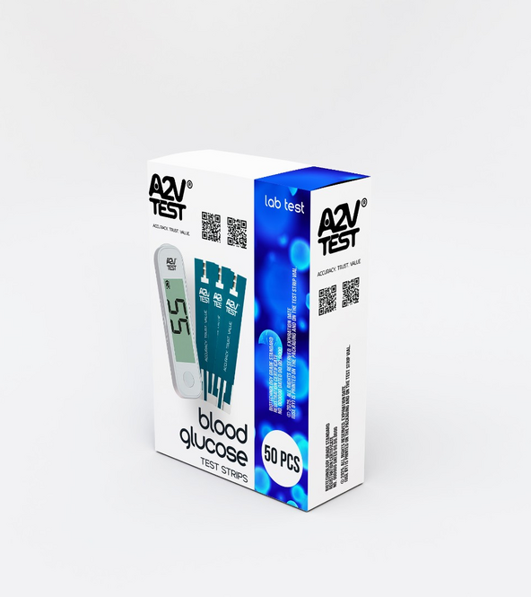 A2V TEST GLUCOMETER + 50 test strips