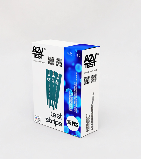 25 test strips for A2V TEST GLUCOMETER