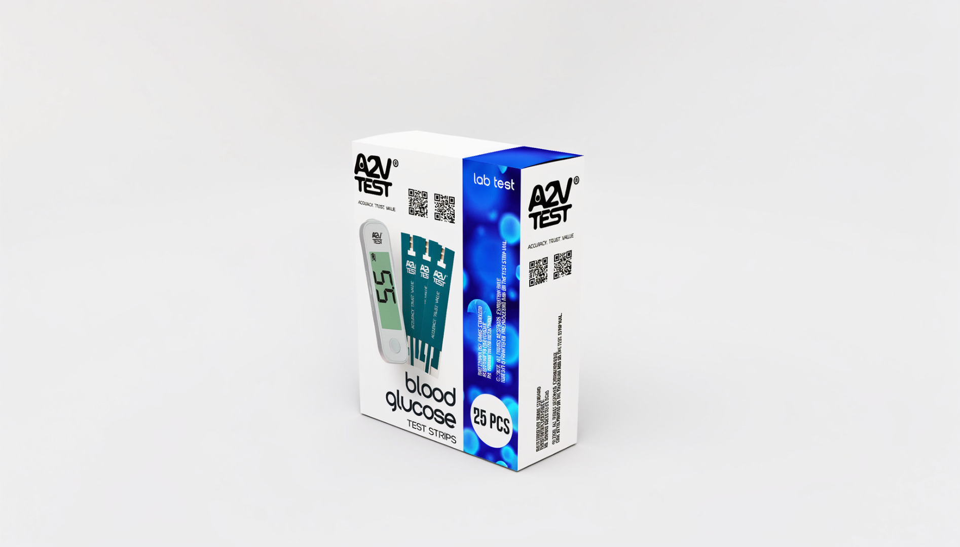 A2V TEST ГЛЮКОМЕТРІ + 25 сынақ жолағы