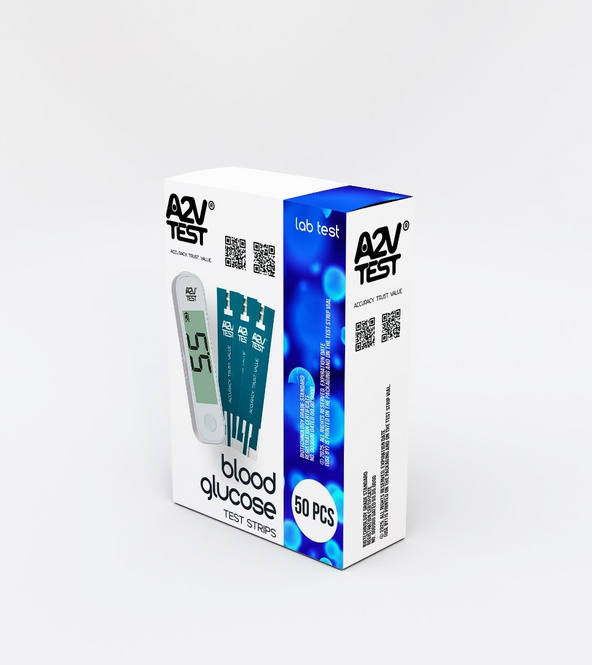 GLUCÓMETRO A2V TEST + 50 tiras reactivas